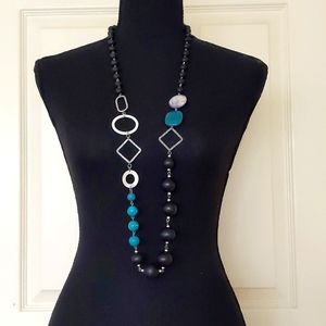 NWOT. The Limited Multiple Shapes/Colors/Materials Chained Necklace.